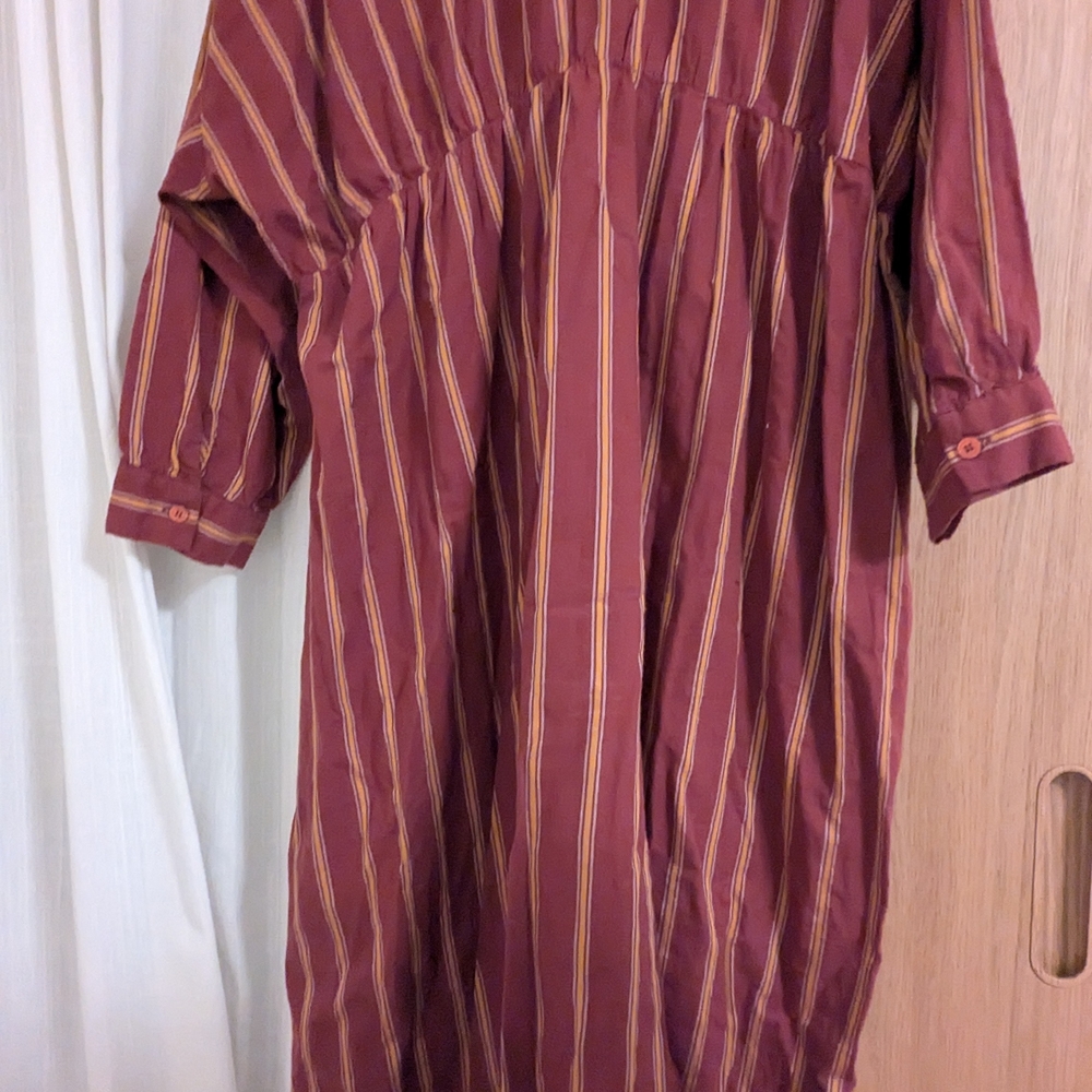 Urban Research Burgundy Striped Dress